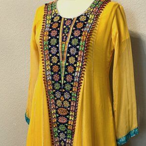 Yellow Traditional Pakistani Dress